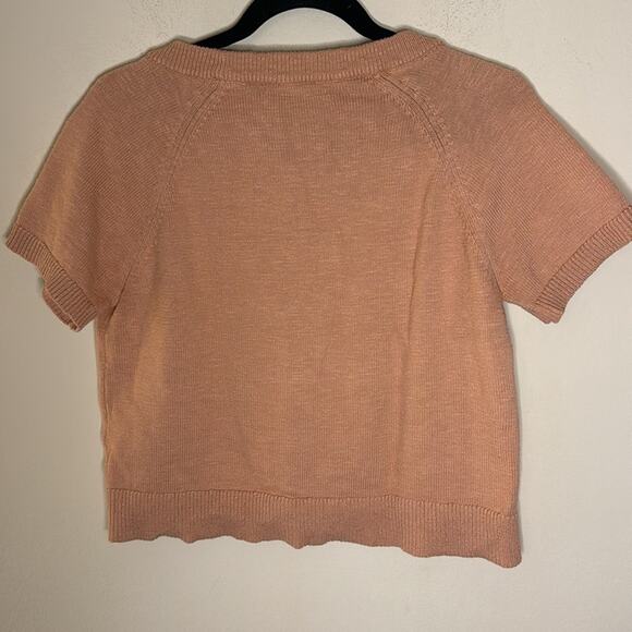 Madewell Linden Scoop Sweater Tee - Peach Size S - Picture 6 of 6